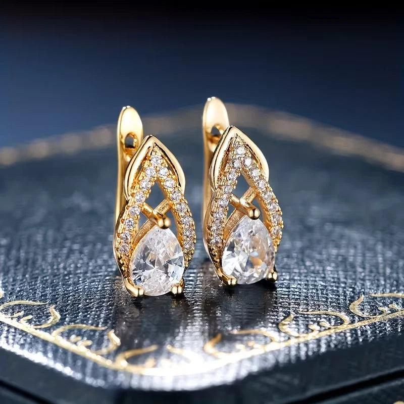 Elegante Ohrringe – 18 Karat vergoldet Creolen