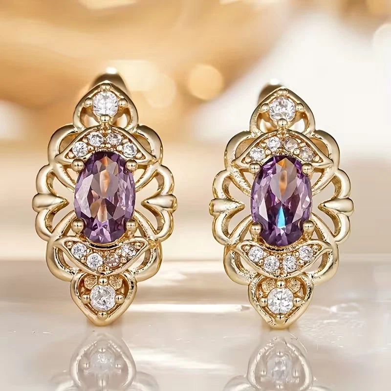 Elegante Ohrringe – 18 Karat vergoldet - Stecker