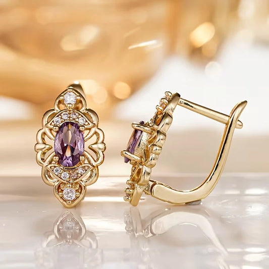 Elegante Ohrringe – 18 Karat vergoldet - Stecker