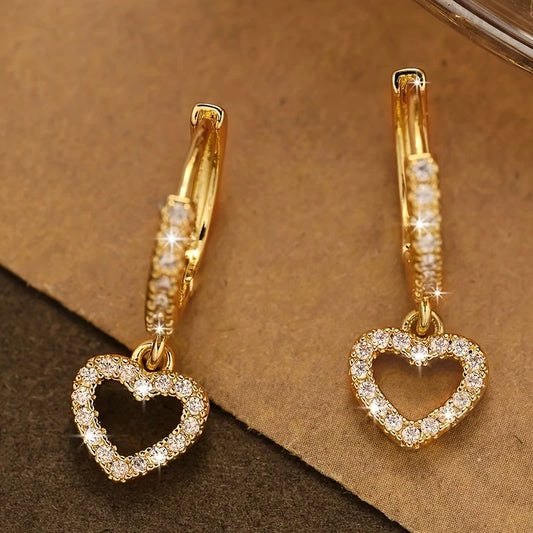 Elegante Creolen – 18 Karat vergoldet mit funkelnden Zirkonia