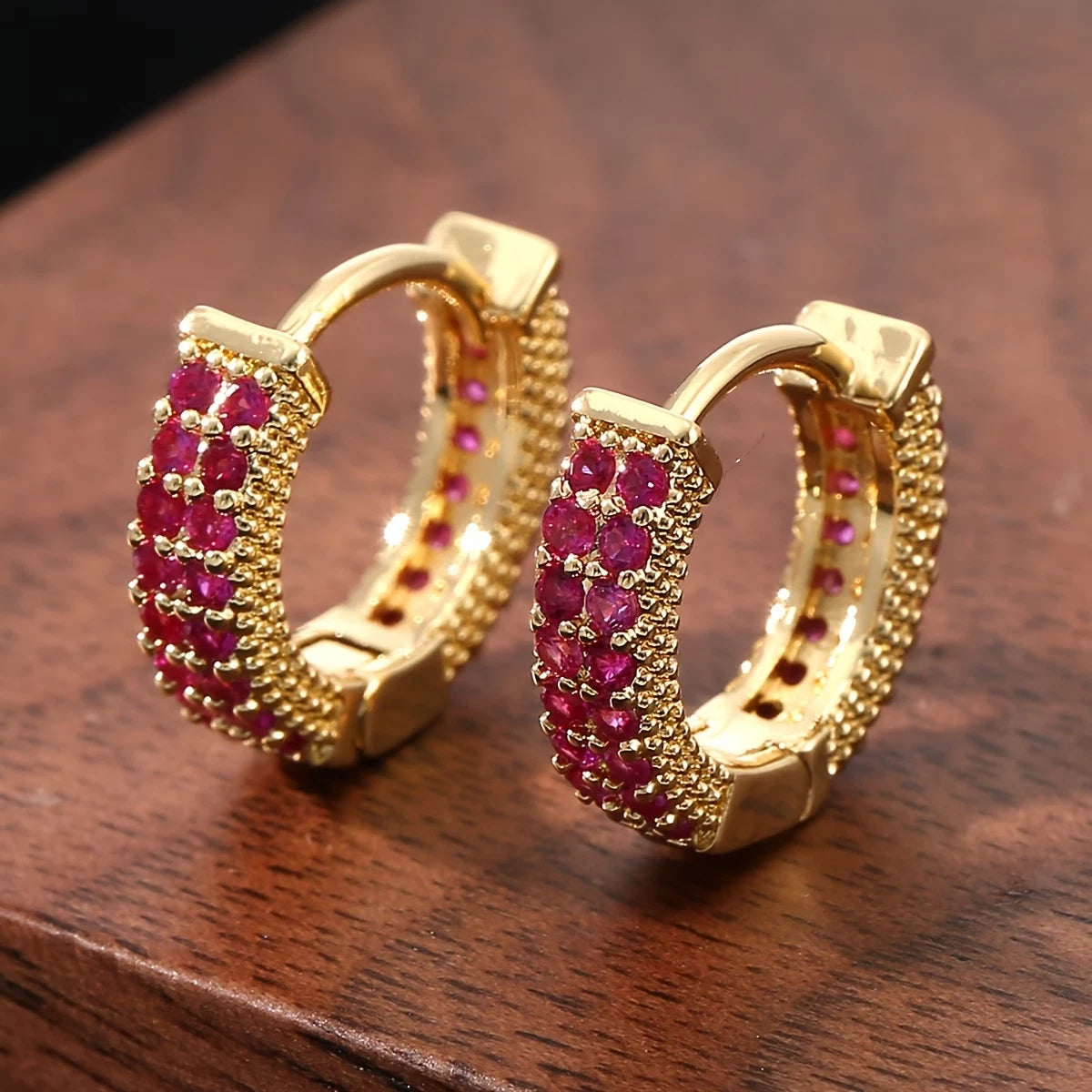 Elegante Ohrringe – 18 Karat vergoldet - Creolen 1,3cm