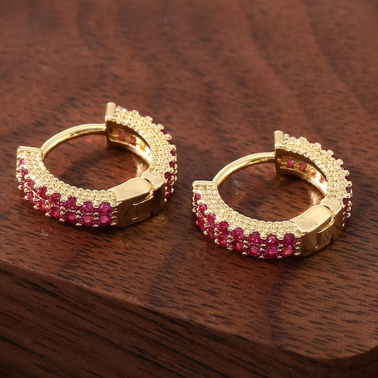 Elegante Ohrringe – 18 Karat vergoldet - Creolen 1,3cm