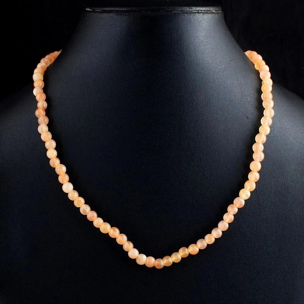 Echte Aventurin Kette 21 Zoll – Genuine Aventurine Edelsteinkette 4 mm – 123 ct