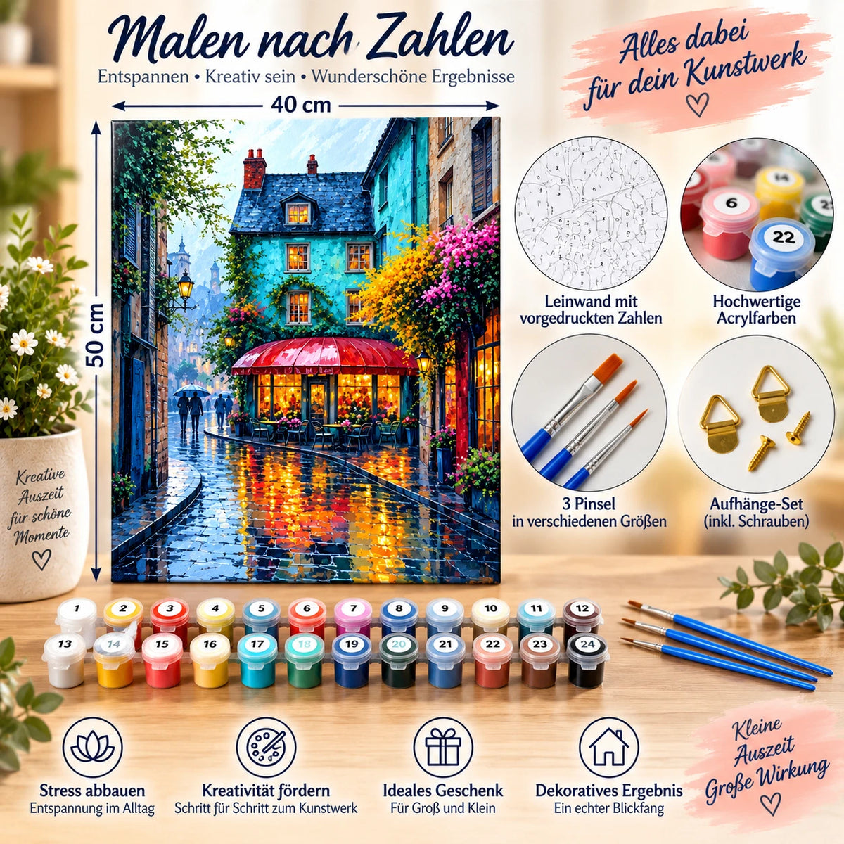 Malen nach Zahlen 40x50 Leinwand Set