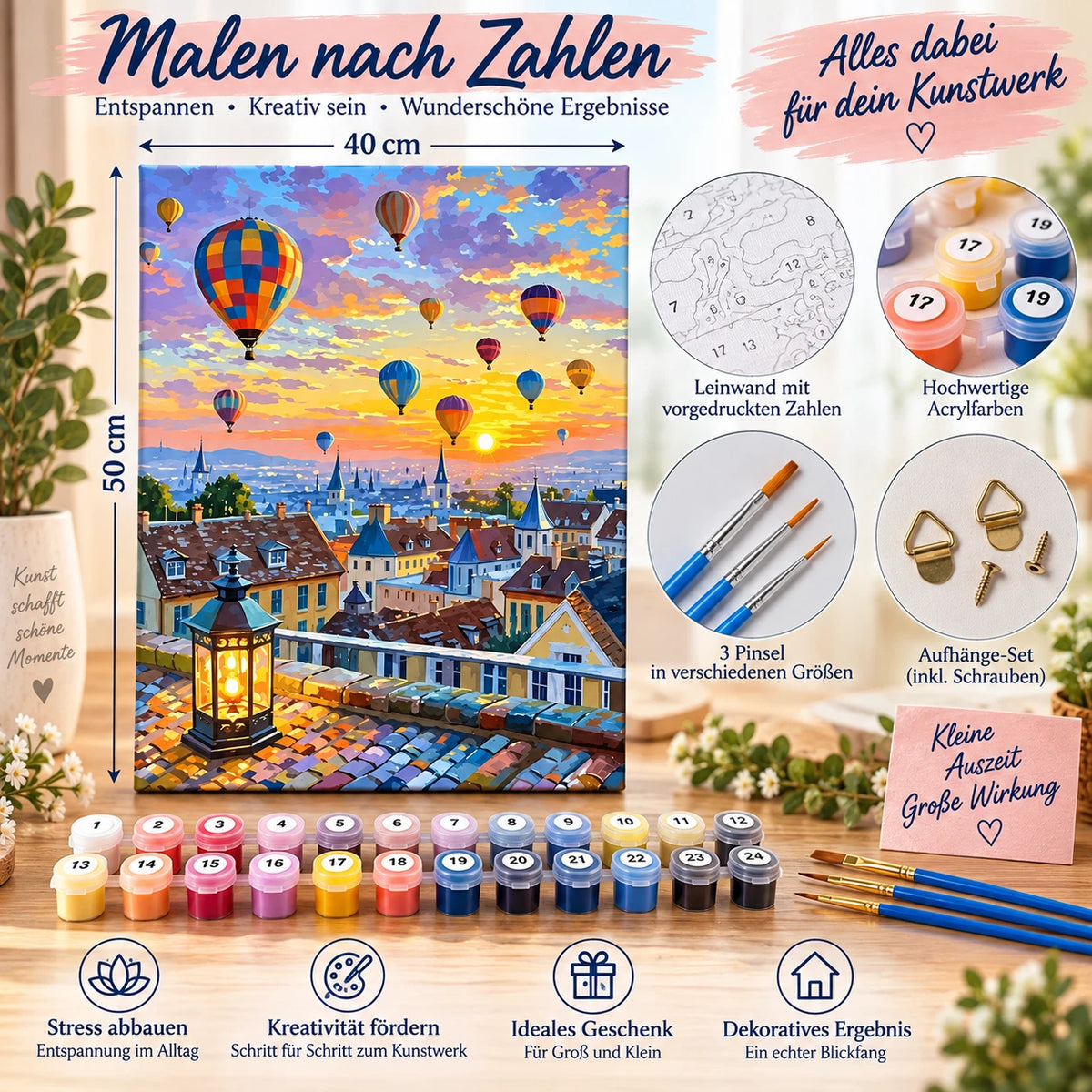 Malen nach Zahlen 40x50 Leinwand Set