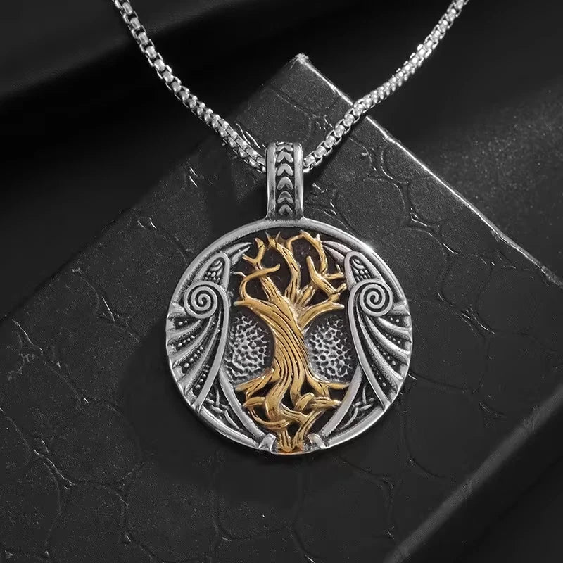 Wikinger Halskette Edelstahl Mjölnir Kette 60cm Nordisch Viking