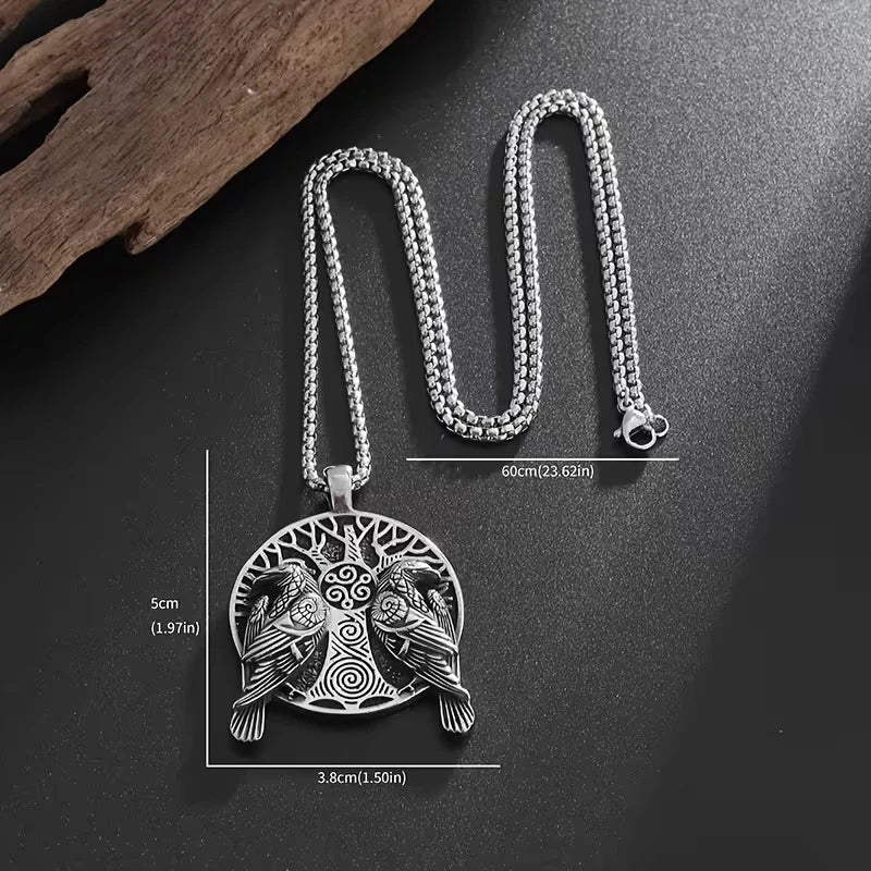 Wikinger Halskette Edelstahl Mjölnir Kette 60cm Nordisch Viking