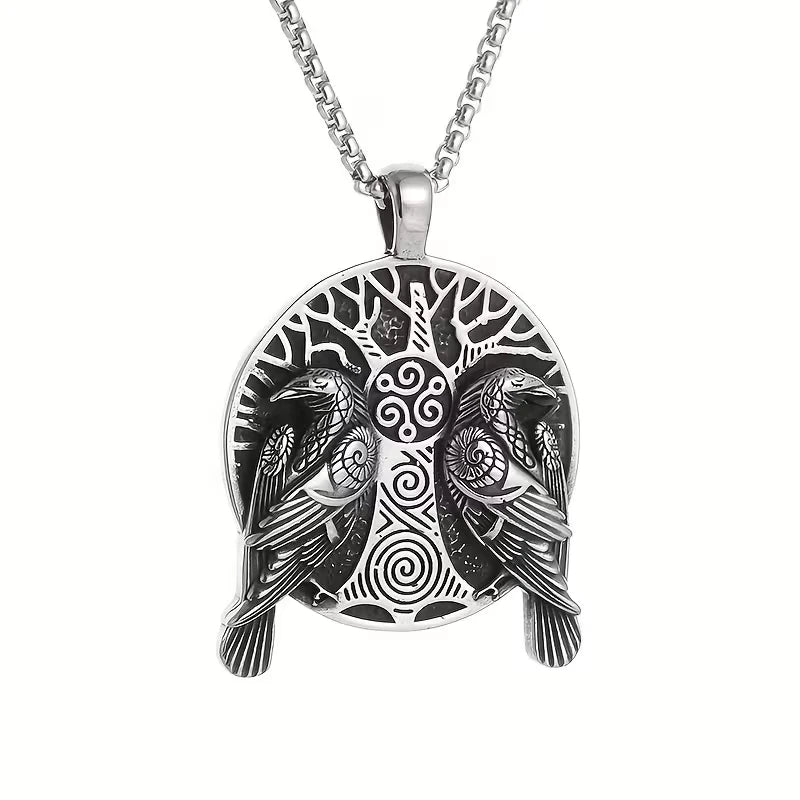 Wikinger Halskette Edelstahl Mjölnir Kette 60cm Nordisch Viking