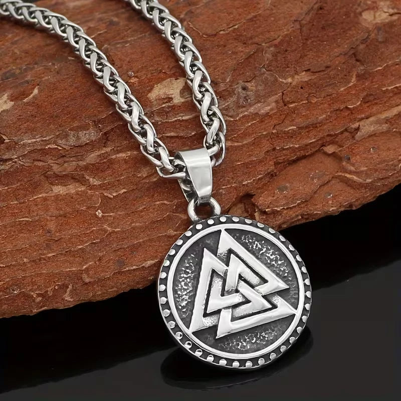 Wikinger Halskette Edelstahl Mjölnir Kette 60cm Nordisch Viking