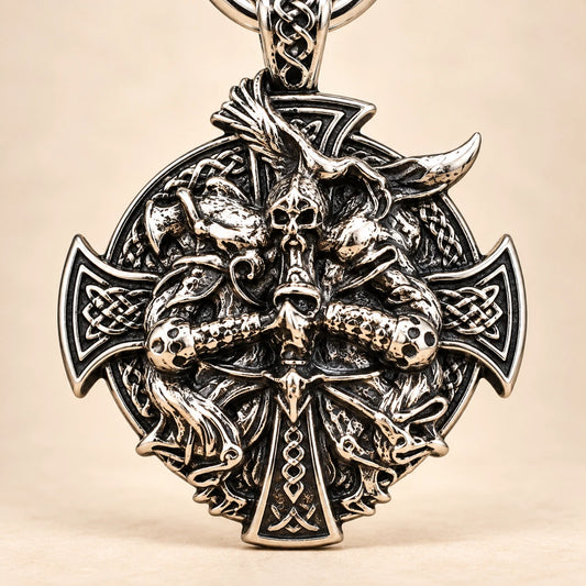 Wikinger Halskette Edelstahl Mjölnir Kette 60cm Nordisch Viking